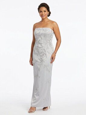 Venezia Fashions Strapless Beaded Column Gown NEW- Sz. 14